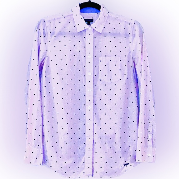 ⭐️ TALBOTS ⭐️ polka dot button down size XS - Picture 3 of 5